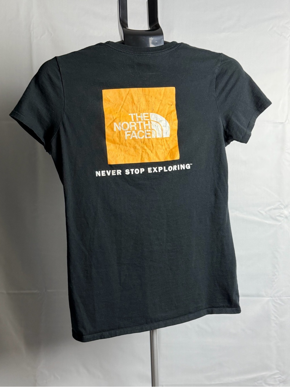 The North Face Women's Black Tee with Yellow Logo - Picture 2 of 3
